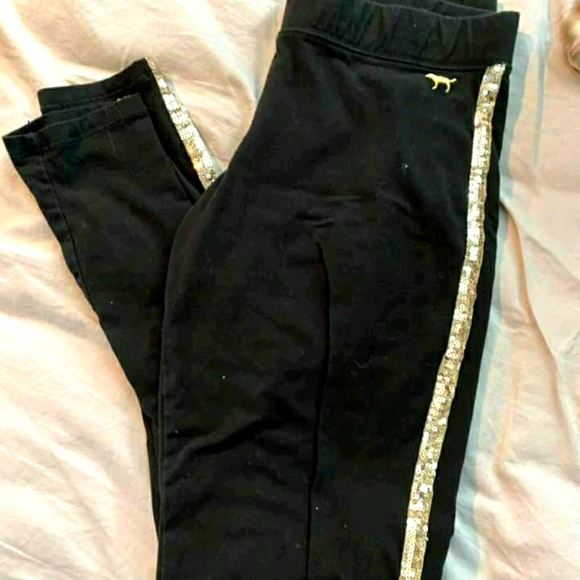 Victoria secret leggings with gold - Picture 1 of 2